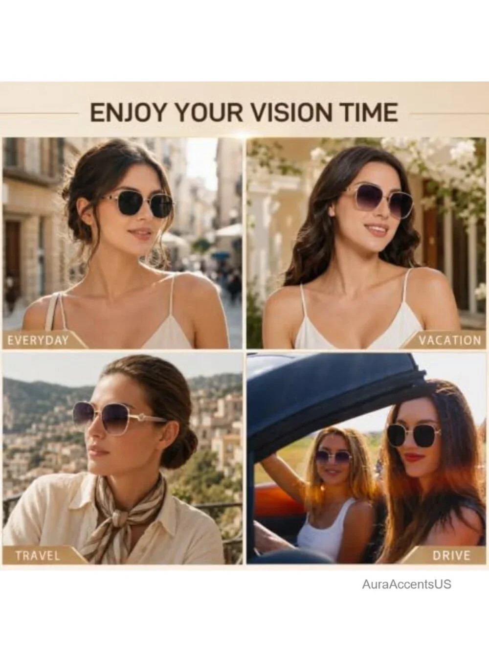 Polarized UV400 Oversized Round Metal Sunglasses for Driving